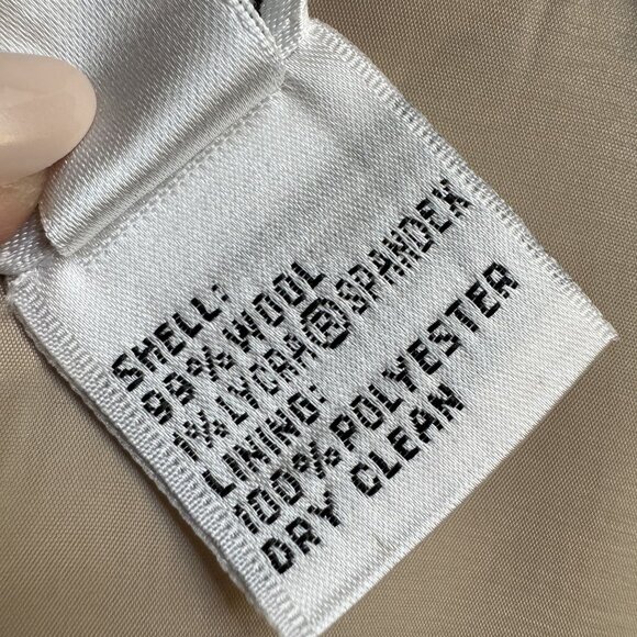 Talbots Skirt NEW Womens Vintage Beige A Line 12 Wool‎ Deadstock Cottagecore - Picture 5 of 6